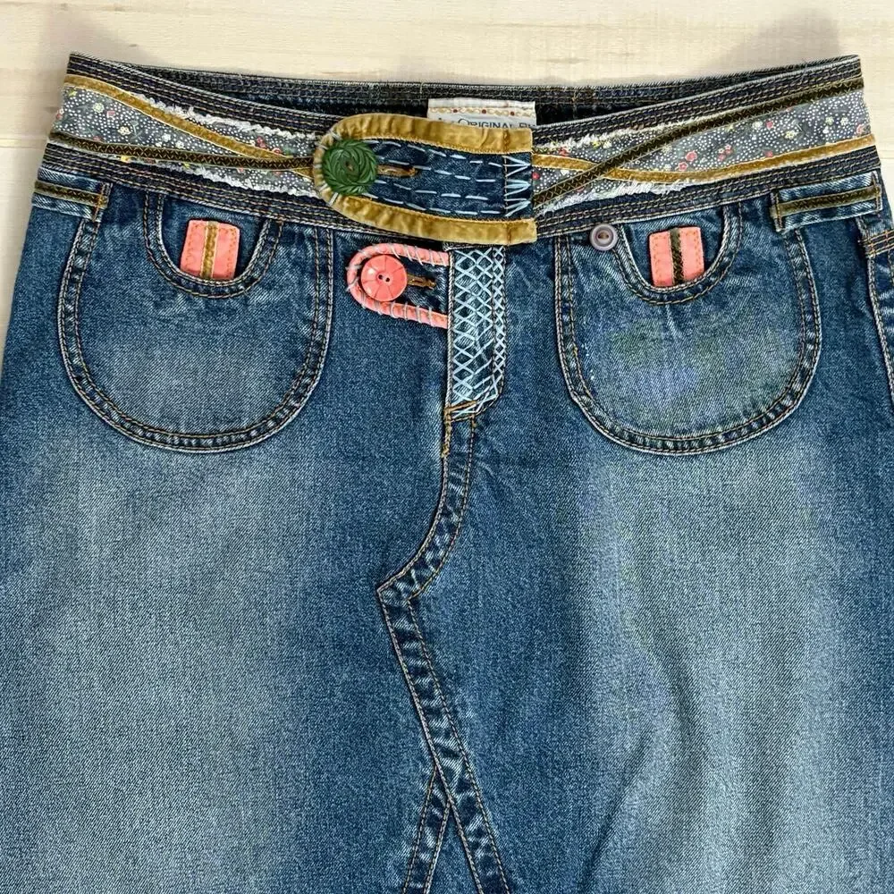 Vintage Carol Anderson For Cabi Denim Blue Jean Mini Skirt Women’s Sz 8 See pics - Picture 3 of 10
